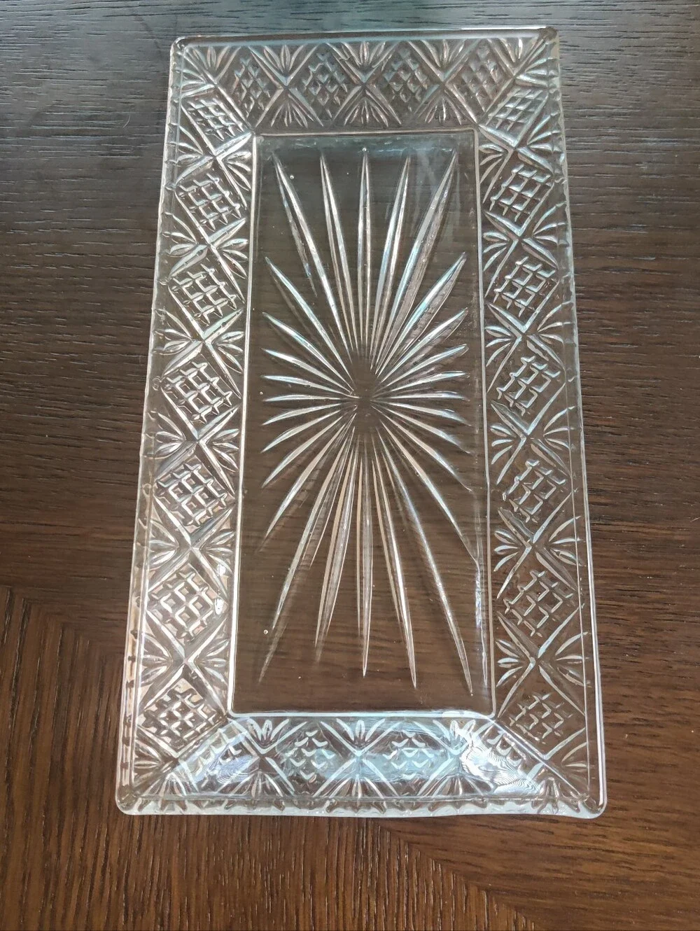 Vintage Celery Dish. Beautiful Etching.